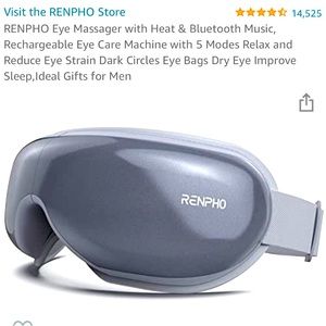 Eye massager with heat and blue tooth